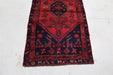 Traditional Antique Red Handmade Oriental Medium Wool Rug 94cm x 192cm bottom view homelooks.com