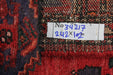 Traditional Vintage Red & Blue Multi Medallion Handmade Wool Rug dimensions homelooks.com