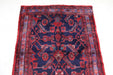 Unique Traditional Antique Medallion Handmade Navy & Red Rug 112 x 170 cm top view homelooks.com