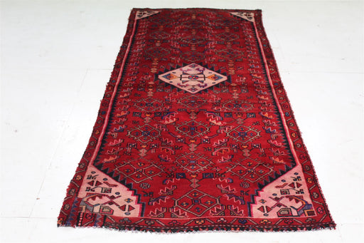 Traditional Vintage Red Multi Medallion Handmade Oriental Wool Rug 102 X 230 cm homelooks.com
