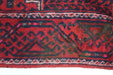 Traditional Antique Multi Medallion Handmade Red Wool Runner 112cm x 373cm edge design detail homelooks.com