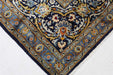 Lovely Traditional Vintage Navy Blue Handmade Oriental Wool Rug 312 X 435 cm corner view www.homelooks.com 