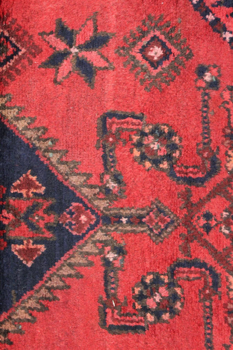 Traditional Antique Red Handmade Oriental Medium Wool Rug homelooks.com