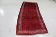 Traditional Red Vintage Botemir Design Handmade Oriental Wool Rug 108cm x 270cm homelooks.com