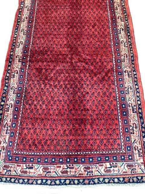 Traditional Antique Area Carpets Wool Handmade Oriental Runner Rug 114 X 310 cm bottom view homelooks.com