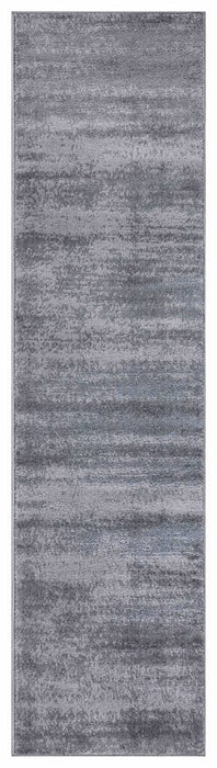 Grey Palma Abstract Modern Runner Rug over-view www.homelooks.com