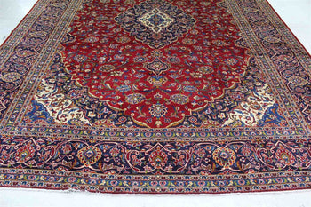 Beautiful Traditional Antique  Wool Handmade Oriental Rug 305 X 405 cm bottom view homelooks.com