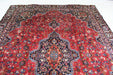 Classic Red Traditional Vintage Medallion Handmade Oriental Wool Rug 265 X 360 cm top view www.homelooks.com