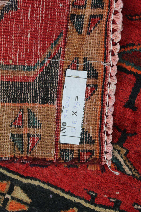 Delightful Vivid Red Geometric Traditional handmade Vintage rug dimensions www.homelooks.com