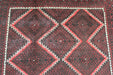 Traditional Antique Geometric Design Handmade Brown Oriental Wool Rug 120cm x 210cm close-up homelooks.com