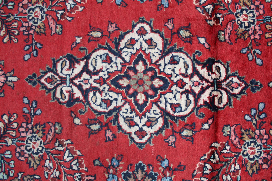 Traditional Vintage Multi Medallion Handmade Oriental Red Wool Runner 98cm x 270cm