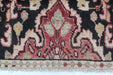 Traditional Antique Black & Red Medallion Handmade Wool Runner 90 x 255 cm corner view homelooks.com