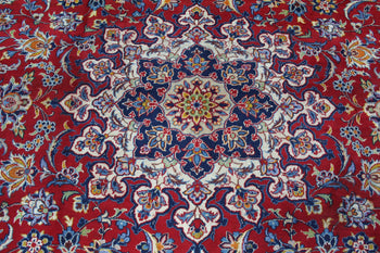 Traditional Vintage Red Medallion Handmade Oriental Wool Rug 295 X 390 cm www.homelooks.com 5