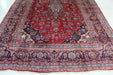 Classic Traditional Vintage Red Medallion Handmade Oriental Rug bottom view www.homelooks.com