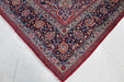 Traditional Antique Red Medallion Handmade Oriental Wool Rug 287cm x 346cm corner view homelooks.com