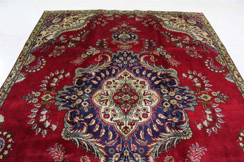 Traditional Vintage Handmade Oriental Wool Rug 221 X 326 cm homelooks.com 3