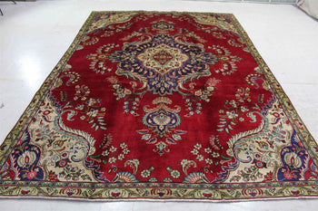 Traditional Vintage Handmade Oriental Wool Rug 221 X 326 cm homelooks.com 