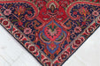 Lovely Large Traditional Red Vintage Handmade Oriental Wool Rug 212cm x 328cm corner view www.homelooks.com