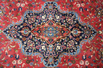 Classic Red Traditional Vintage Medallion Handmade Oriental Wool Rug 265 X 360 cm 5 www.homelooks.com