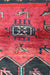 Delightful Vivid Red Geometric Traditional handmade Vintage rug 93 X 185 cm medallion close-up www.homelooks.com