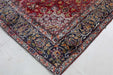 Large Traditional Antique Medallion Red Handmade Wool Rug 280cm x 374cm corner view www.homelooks.com