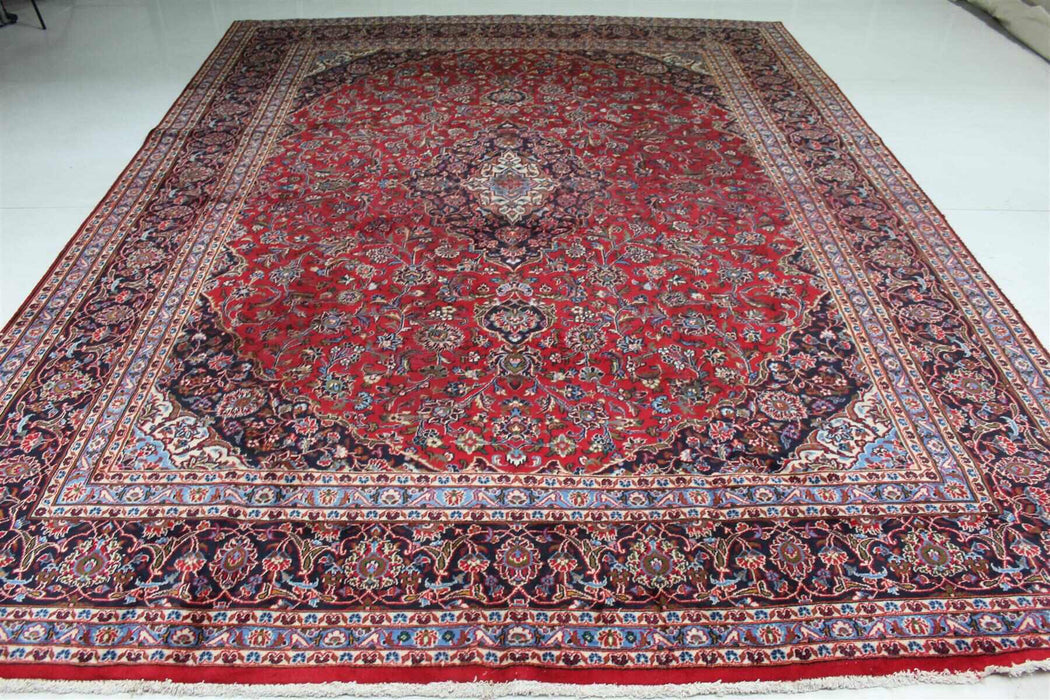Classic Traditional Vintage Red Medallion Handmade Oriental Wool Rug 290 X 387cm www.homelooks.com