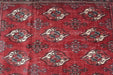 Traditional Red Antique Multi Medallion Handmade Small Wool Rug 110cm x 188cm design details homelooks.com
