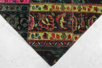 Stunning 112 X 170 cm Traditional Multi Coloured Patchwork Handmade Rug homelooks.com 8