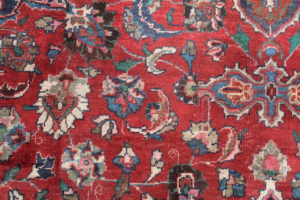 Large Traditional Red Antique Wool Handmade Oriental Rug 288 X 395 cm design details www.homelooks.com