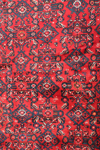 Beautiful Medallion Traditional Antique Red Wool Rug 300 X 403 cm design details homelooks.com