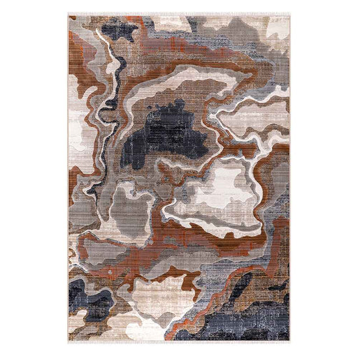 Selin 0452 Abstract Ivory Silver Area Rug homelooks.com