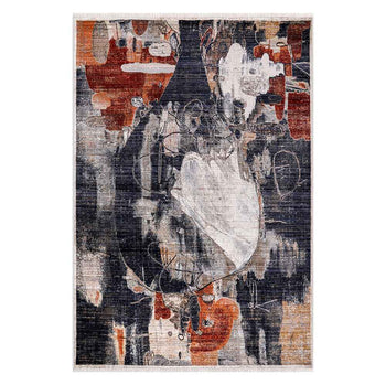 Selin 8701 Contemporary Navy Brown Rug homelooks.com 