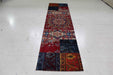 Traditional Antique Multi Patchwork Wool Handmade Oriental Rug 80 X 322 cm homelooks.com