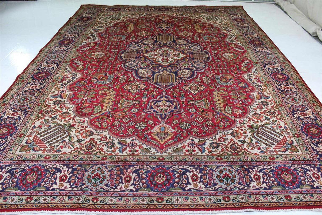 Amazing Traditional Antique Red Medallion Handmade Oriental Rug Homelooks.com