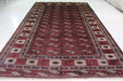 Sleek Brown Geometric Traditional Vintage Handmade Oriental Rug 245 X 390 cm homelooks.com 