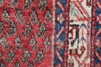 Traditional Red Antique Geometric Handmade Wool Runner 106cm x 325cm close-up homelooks.com