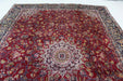 Large Traditional Antique Medallion Red Handmade Wool Rug 280cm x 374cm top view www.homelooks.com