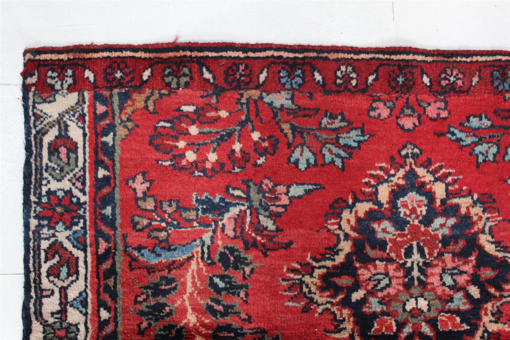 Traditional Vintage Multi Medallion Handmade Oriental Red Wool Runner 98cm x 270cm