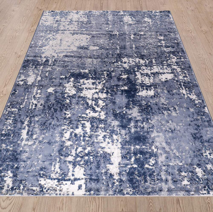 Lulu 2641 Abstract Modern Navy Cream Rug over-view www.homelooks.com 