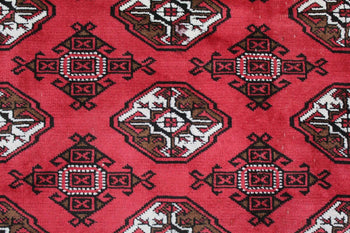 Beautiful Red Geometric style Traditional Vintage Handmade Oriental Rug 295 X 360 cm homelooks.com 7