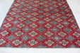 Lovely Traditional Red Vintage Geometric Handmade Oriental Wool Rug 202cm x 312cm bottom view www.homelooks.com