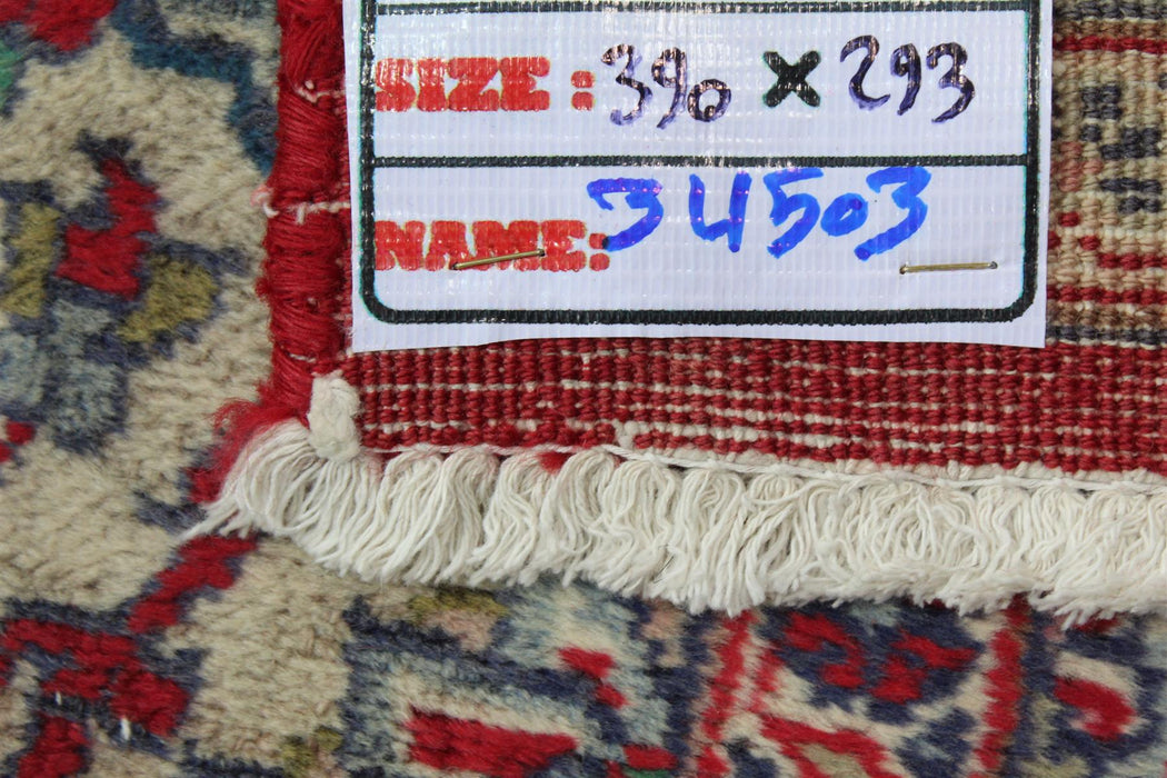 Traditional Vintage Red Medallion Handmade Oriental Wool Rug 293cm x 390cm