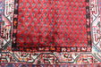 Traditional Red Antique Botemir Design Handmade Wool Runner 110cm x 315cm edge view homelooks.com