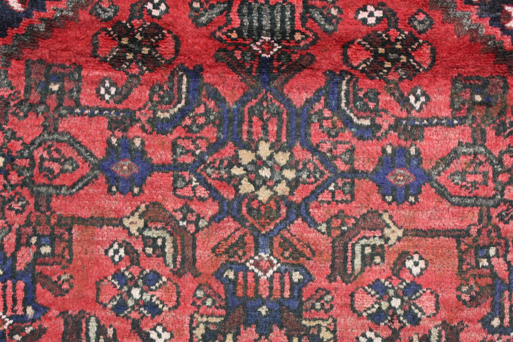Traditional Vintage Red Oriental Handmade Wool Rug 97cm x 208cm