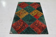 Traditional Vintage Multi Patchwork Handmade Oriental Rug 110 X 170 cm homelooks.com