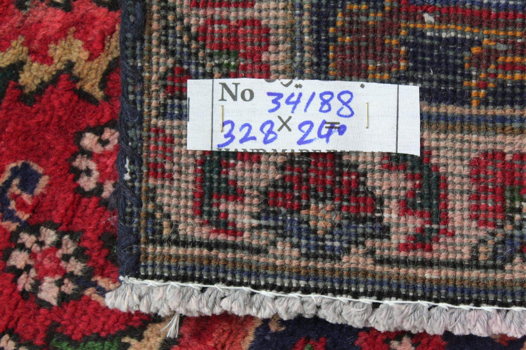 Lovely Large Traditional Red Vintage Handmade Oriental Wool Rug dimensions www.homelooks.com