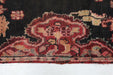 Traditional Antique Black & Red Medallion Handmade Wool Runner 90 x 255 cm edge design details homelooks.com