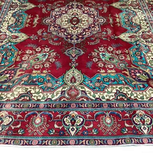 Traditional Antique Area Carpets Wool Handmade Oriental Rugs 293 X 361 cm bottom view homelooks.com