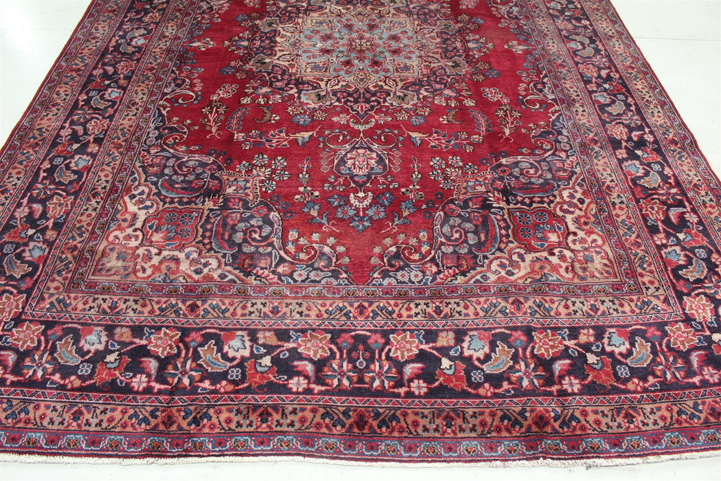 Traditional Red Antique Handmade Oriental Large Wool Rug 235cm x 335cm