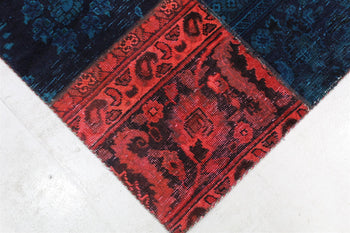 Traditional Vintage Patchwork Design Wool Handmade Rug 118 X 158 cm homelooks.com 7